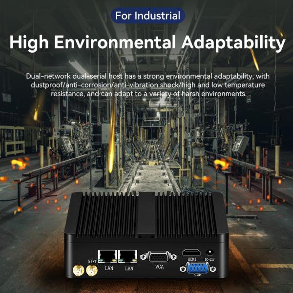 Intel Celeron J6412 PC industriel sans ventilateur avec double LAN et DDR4 jusqu'à 16 Go