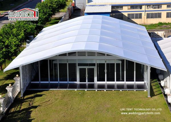 30X60 Aluminum Unique A-Frame Outdoor Event Tent , White Color PVC Roof And Hard Walling