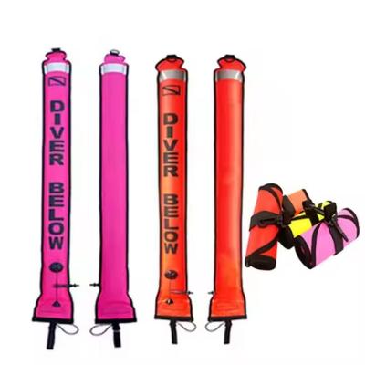 120CM Nylon Floating Scuba Inflatable Signal Tube For Underwater Emergency Signaling