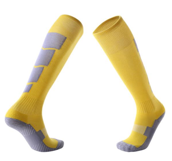 Fashion Custom Sports Socks / Yellow Or White Youth Football Socks