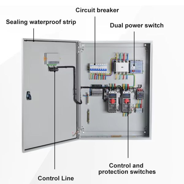 Waterproof Pump Control Box with Three-Phase Four-Wire Design for 220V/380V Power Distribution Cabinet