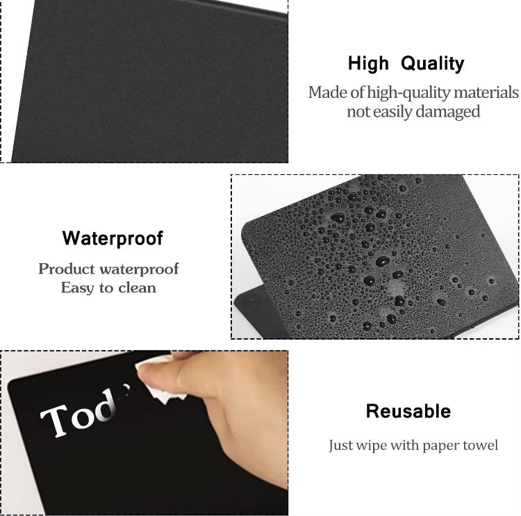 Plastic V Shape Chalk Board Sign Board Blank Mini Blackboard Stand Label Table Display For Retail