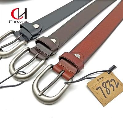 Chenverge Unisex Genuine Leather Dress Belt , Leisure Genuine Handmade Leather Belts