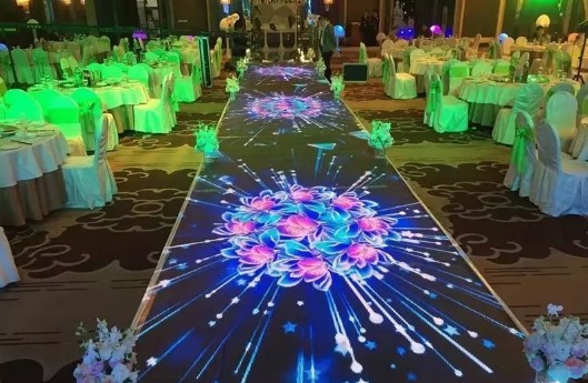 × W52 H52 приведенное танцплощадки Longda 900cd SMD2121 белое арендное ставит точки