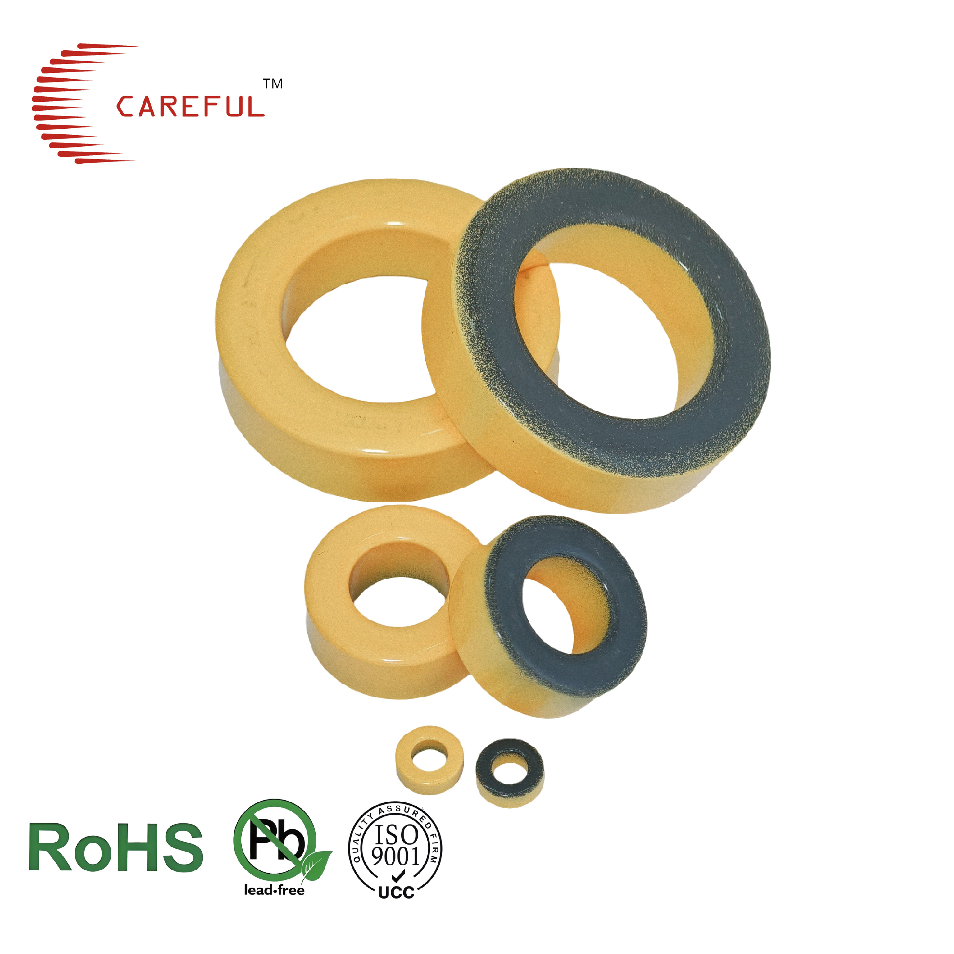 Careful Fe-Si Iron Powder Core with High Saturation for PFC Inductor Circuits RoHS REACH