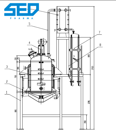 Автоматическая травяная производственная линия концентрации оборудования извлечения с нержавеющей сталью