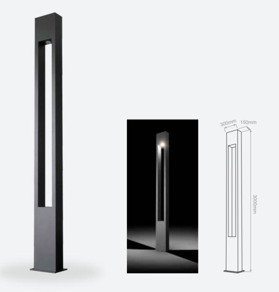Lâmpadas de passeios de alumínio 36W / 3600lm Iluminação comercial de jardim ao ar livre