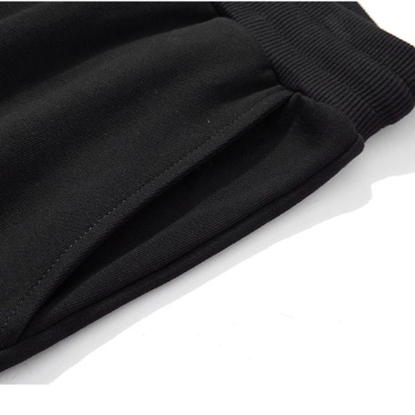 Customized Design 3D Embroidered Pattern Men's Sweatpants Vintage Style High Quality 100% Cotton Mid Waist Fleece Thickness