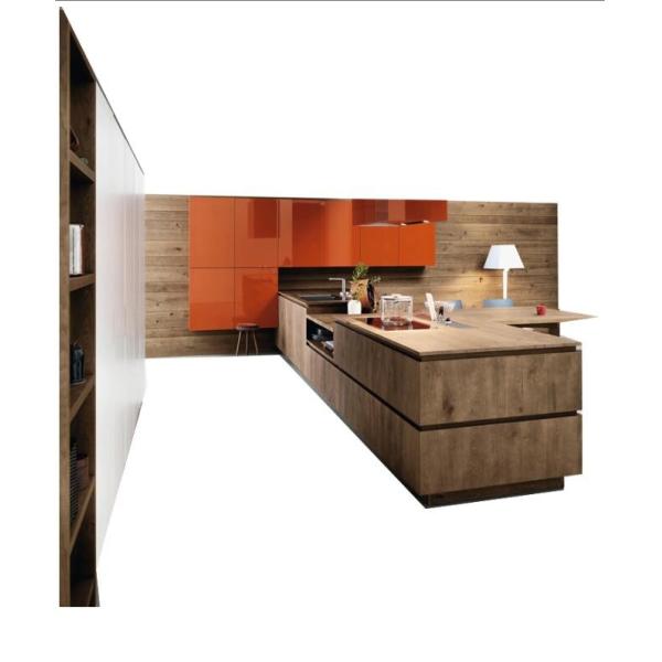 Plywood Walnut Veneer MDF Kitchen Cabinet For house Furniture