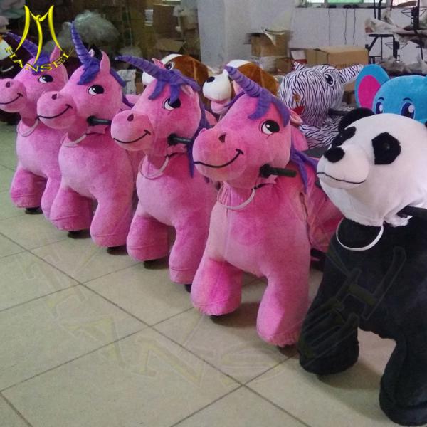Hansel hot selling happy rides on animal motorized plush riding animals