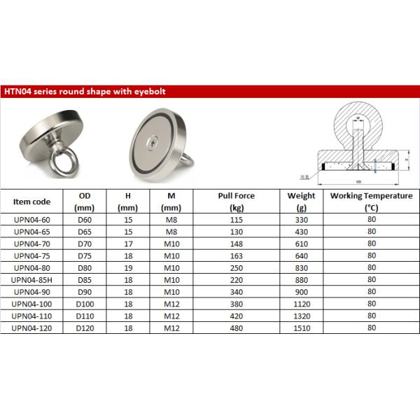 Диа 60 мм 350 фунтов Сила Неодимовый магнит рыболовный комплект с D10 мм x L10M размер веревки