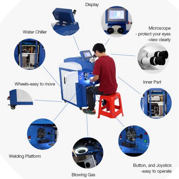 High Precision Laser Welding Equipment Jewelry Laser Welder Water Cooling