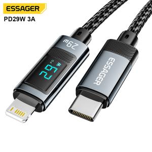 ESSAGER ES-X47 1m 2m PD29W ワイヤレス 帯状 携帯USB C ライトニングケーブル 急速充電