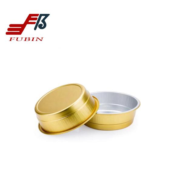 Colored Airline Meal Tray 9mic Disposable Aluminum Pans Round