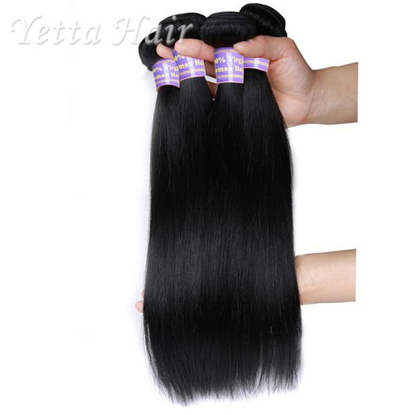Natural Black Cambodian Straight Hair Bundles , 20 Inch 11a Hair Extensions