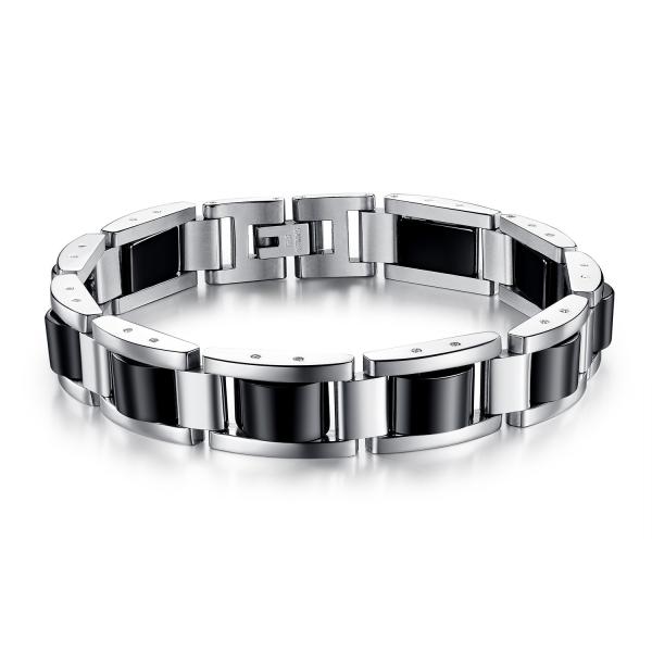 Stylish Gold Plated Japanese and Korean Fashion Titanium Steel Magnet Men's Bracelet