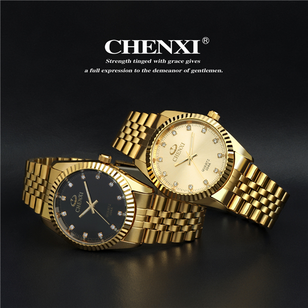 IPG04A7D Sport Watch Curren Trendy Style Watches Gold Black White Stainless Steel Watch