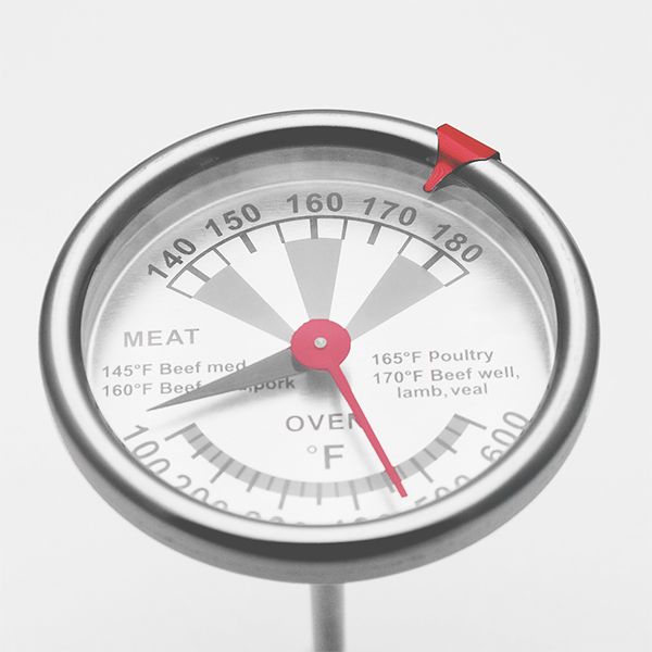 Stainless Steel Bimetal Industrial Oven Thermometer 100F - 600F Oven Temperature Range