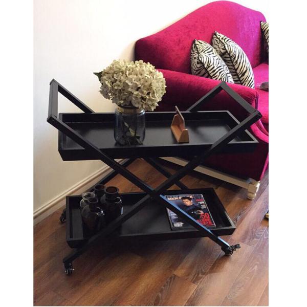 Customized Logo Metal Movable Trolley Hand Carts for Hotel and Medical Customized