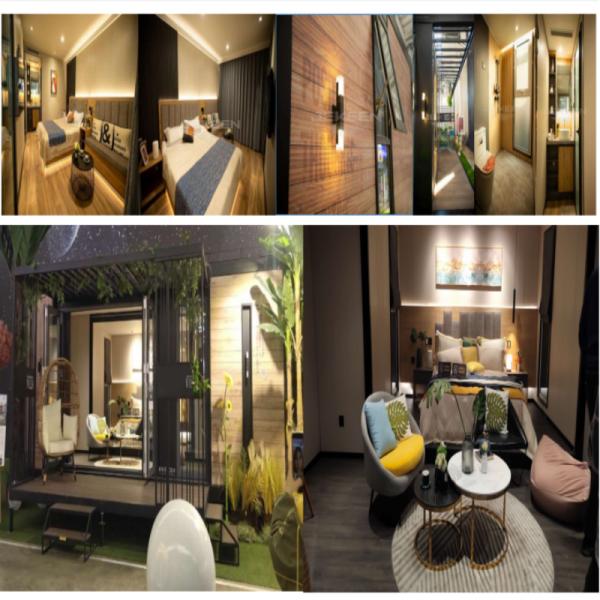 Стальная сэндвич-панель Мобильный жилой контейнерный дом 20ft 40ft 2 спальни