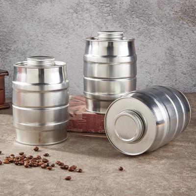 Polished Round Metal Coffee Tin , Pure Tinplate Empty Coffee Cans