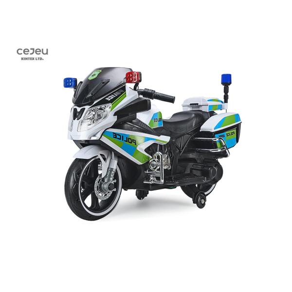 Kids 12V Electric Police Motorbike Ride On Lights Horn