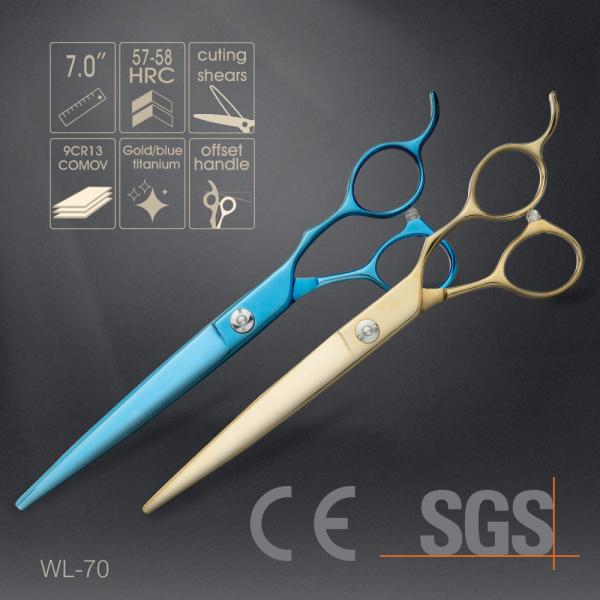Stainless Steel Pet Grooming Scissors , Stable Dog Grooming Thinning Shears
