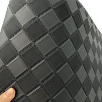 PVC bordado sintético de couro acolchado de piso de carro de rolos de material de apoio personalizado