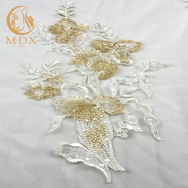 Высококачественное мягкое вышитое 20% полиэстер Sequins ткани шнурка сетки