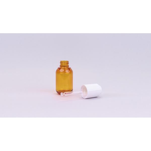 Amber PETG Plastic Eye Dropper Bottles 30ml With White Dropper For Hair Serums