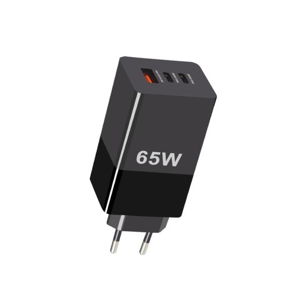 65W GaN USB-C PD3.0 Carregador rápido com tomada UE