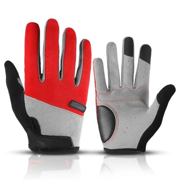 Customized Logo Nylon Non-Slip Full Finger Cycling Racing Motocross Gloves for Benefit