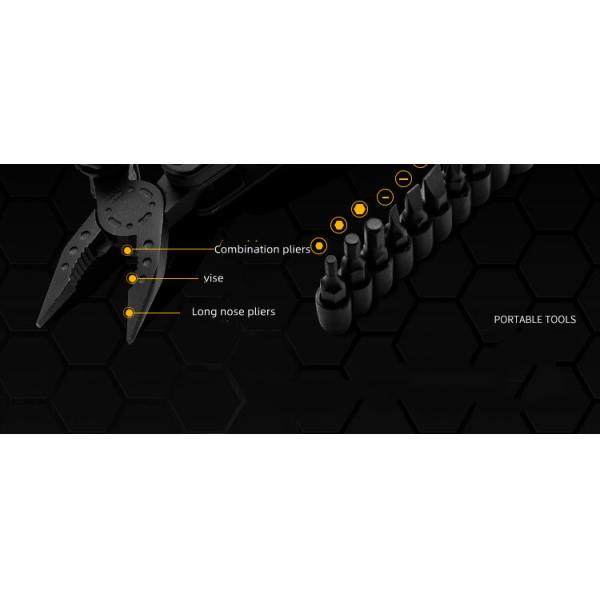 Multifunctional Combination Cutting Plier Black Stainless Steel