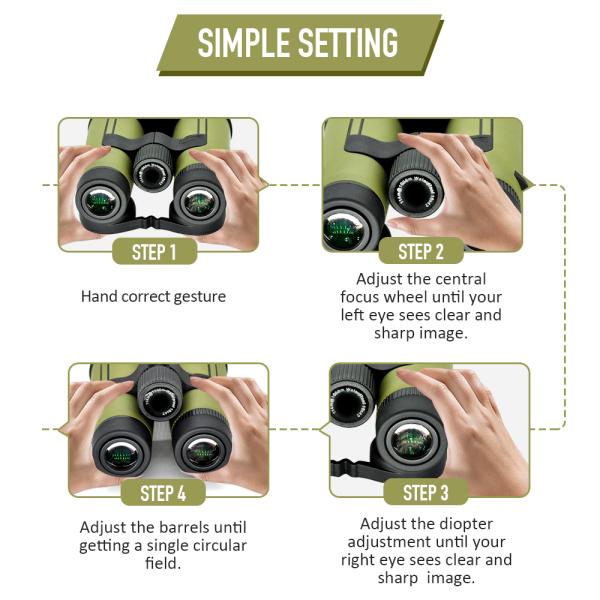 128m / 1000m 8x42 ED Binoculars For Hunting Camping Hiking