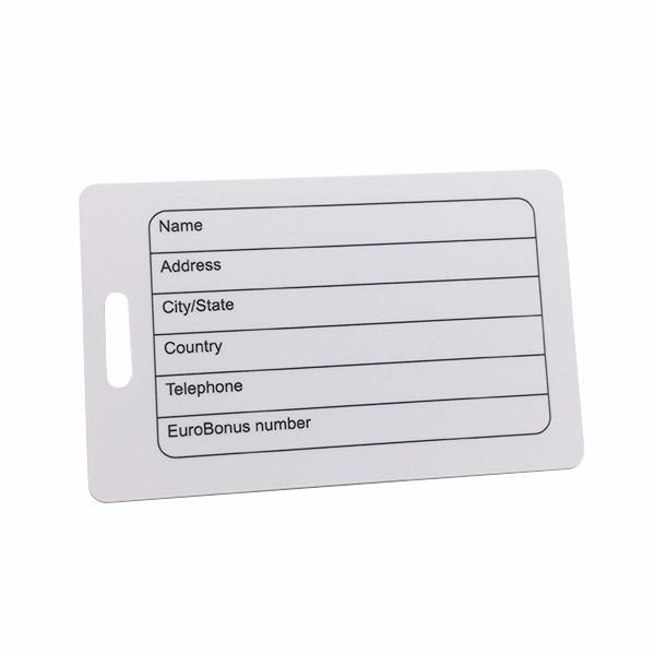 Luggage Plastic PVC Card Hang Bag Tag ODM For Travel Baggage
