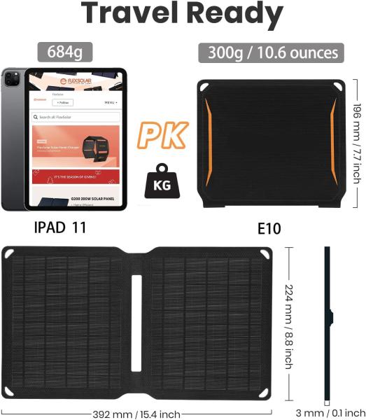 Portable Monocrystalline Solar Cell Emergency ETFE Solar Panel Chargers 10W 5V