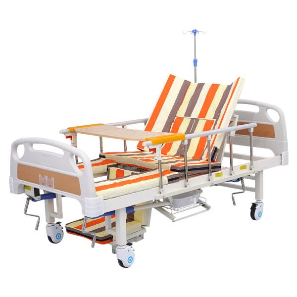 Multi function medical elderly care furniture manual multi function household care bed with toilet