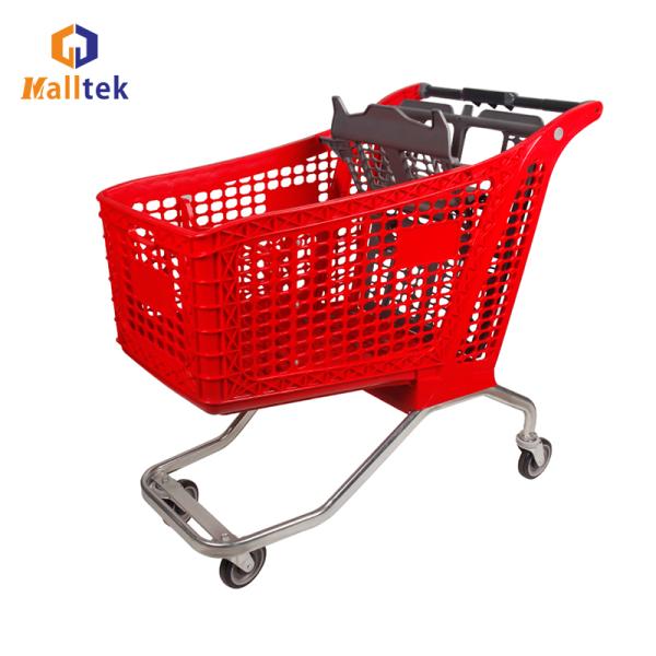 200L Half Plastic Supermarket Shopping Trolley For Supermartket