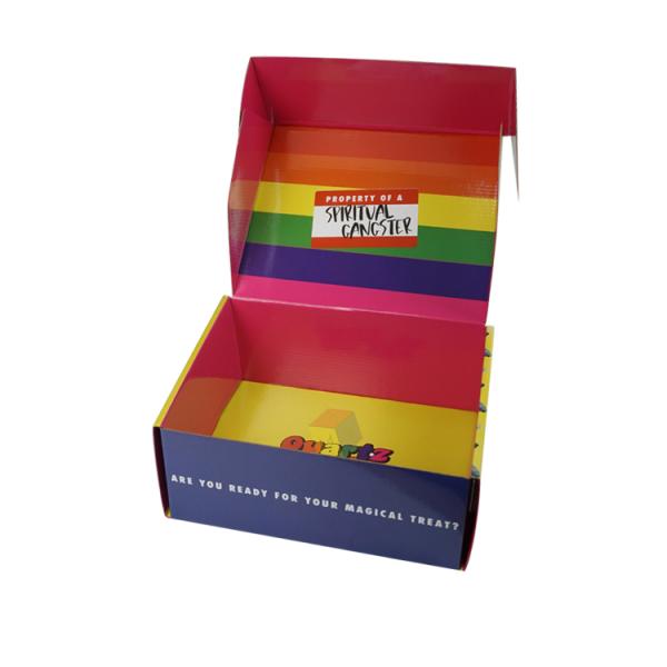 Caja cosmética corrugada con logotipo impreso a medida Caja de forma de libro ecológica para envío