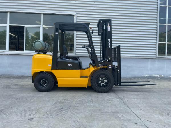 EVERLIFT EPA Motor 2,5 toneladas 3 toneladas em empilhadeira de gás GPL gasolina empilhadeira de gás 3500 Kgs com câmbio lateral