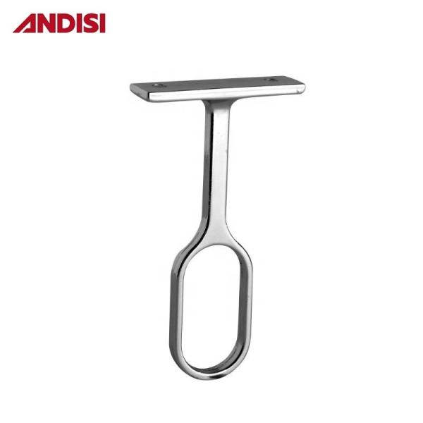 Nickel Plated Oval Wardrobe Clothes Hanging Rail Support Bracket for Closet Pipe