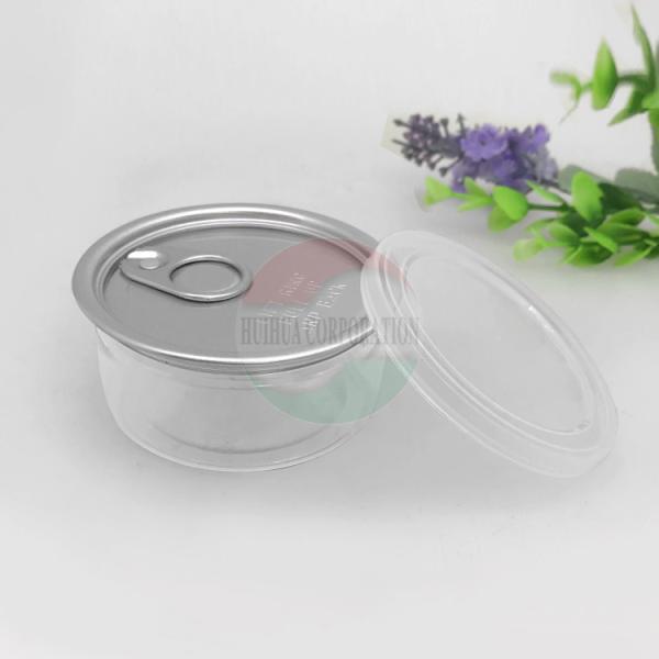 Mini frascos plásticos claros do armazenamento do produto comestível range/55ml do animal de estimação com EOE