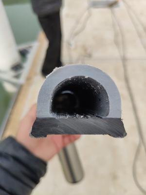 Boat Marine Rubber Fenders D Type Dock Damper -60-200℃ Working Temperature