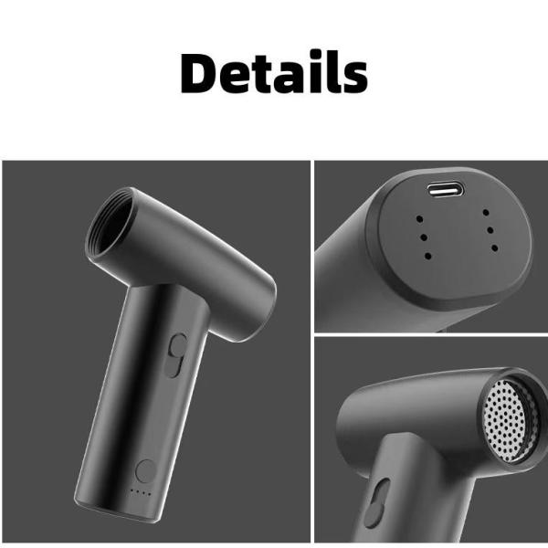 Rechargeable Hair Blower Dryer Set 80W Mini Leafless Hair Dryer for Home and Outdoor