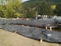 Quebra-mar geotube de desidratação tecido PP PRETO GT400 para represa Geotube Cofferdam