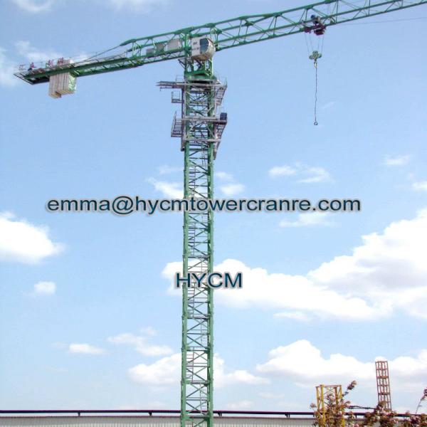 PT6020 Flat Top Tower Crane Top Slewing Hydralic Climging Type 10t