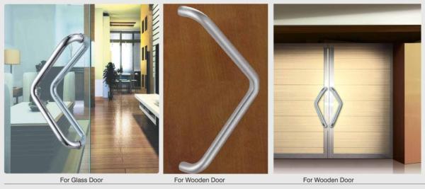 W-DH608 Modern Mirrored Stainless Steel Door Handle Push Pull  Interior or Exterior office door handles