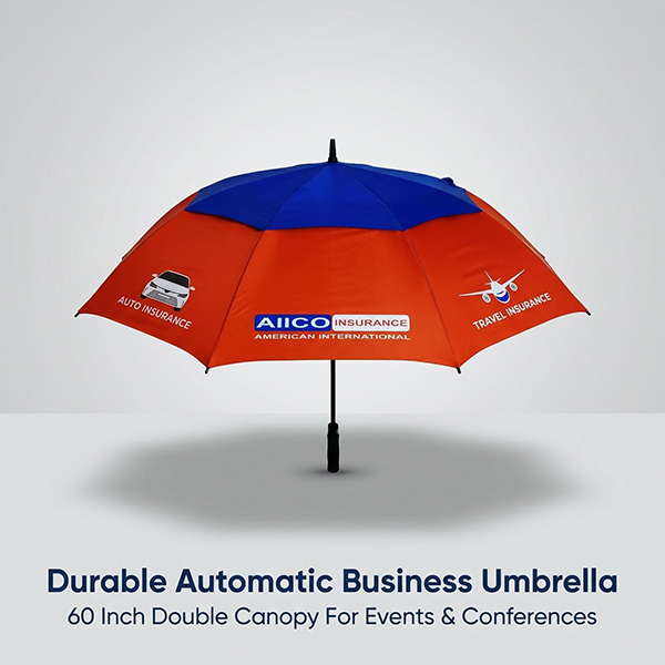 Red and Blue Color Automatic Open Umbrella
