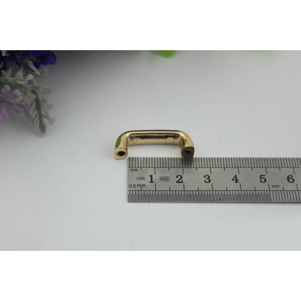 Luxury handbag fitting light gold zinc alloy 20 mm metal arch bridge with high polishing