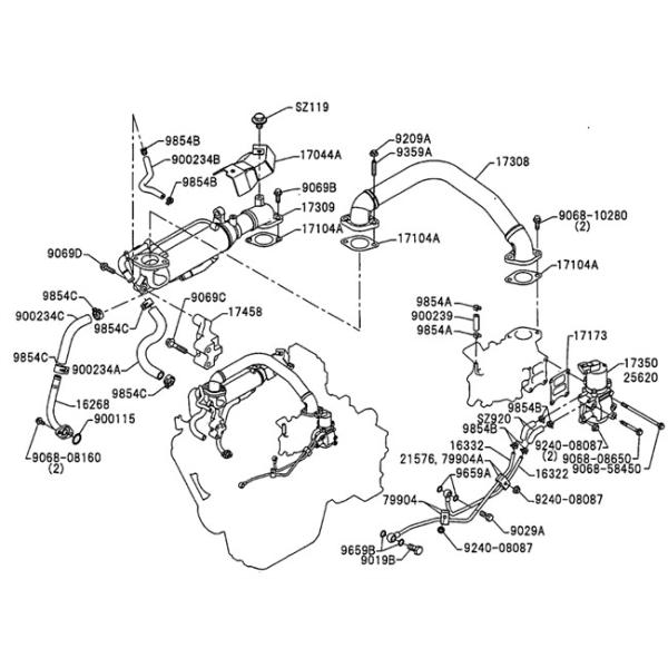 SK200-8 J05E Kobelco Engine Parts EGR Cooler VH173091120A  ISO9001